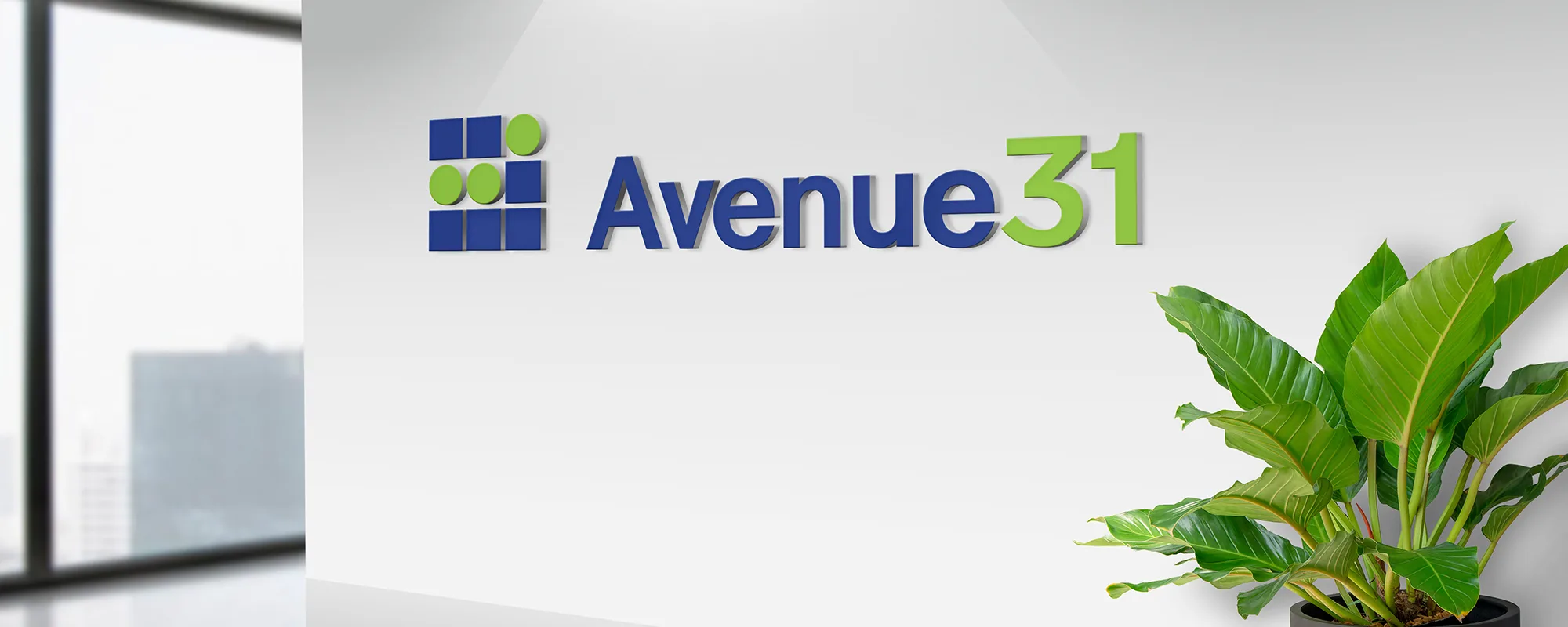 Avenue 31 Ottawa Logo embedded on a wall